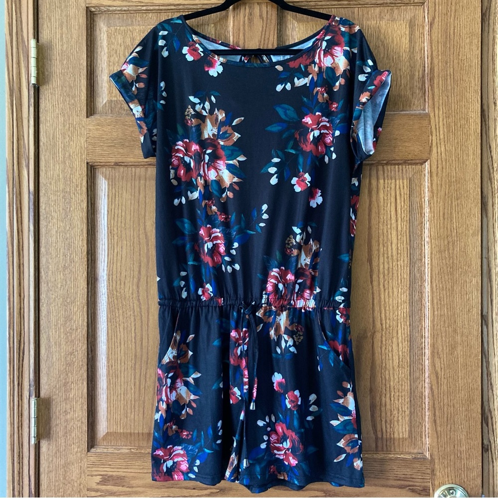 Floral Navy Jumpsuit